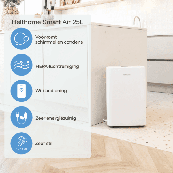Helthome Smart Air 25L Luchtontvochtiger - Afbeelding 2