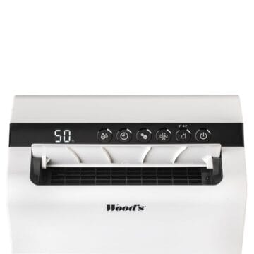 Wood's WDD90 Adsorptie luchtontvochtiger bovenkant en bedieningspaneel