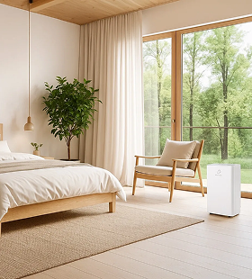 Luchtontvochtiger slaapkamer