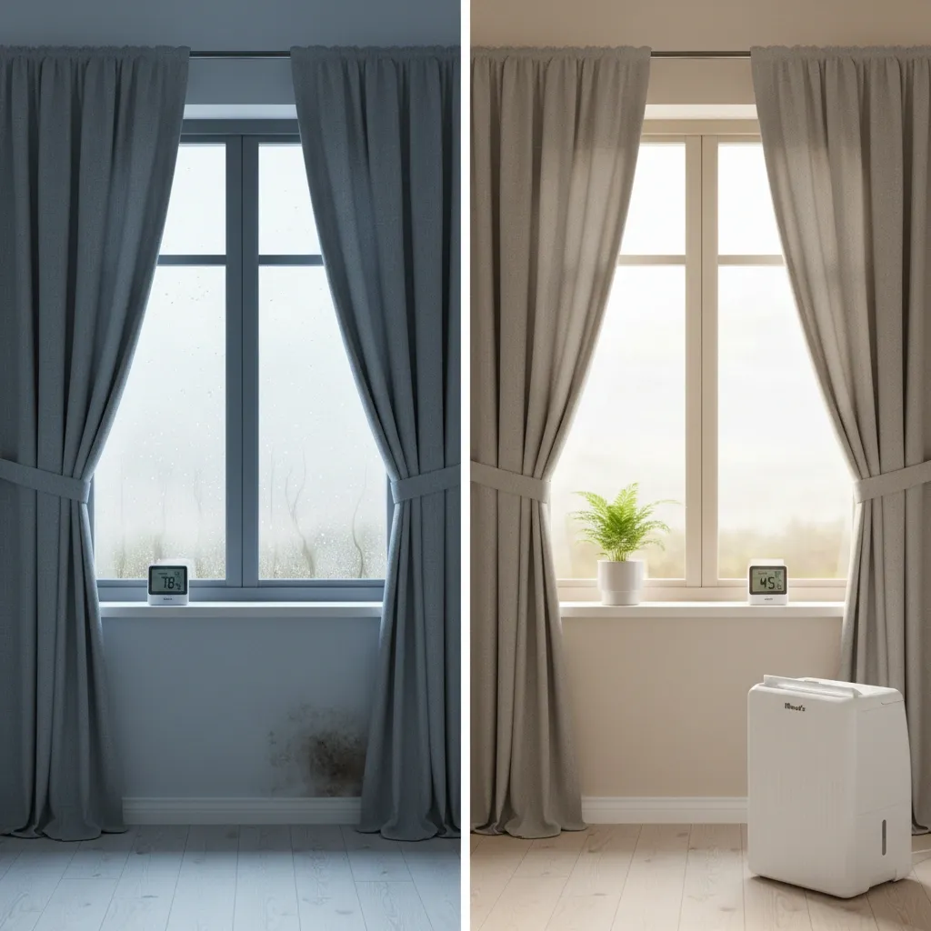 Condens op ramen en oplossing met droge lucht