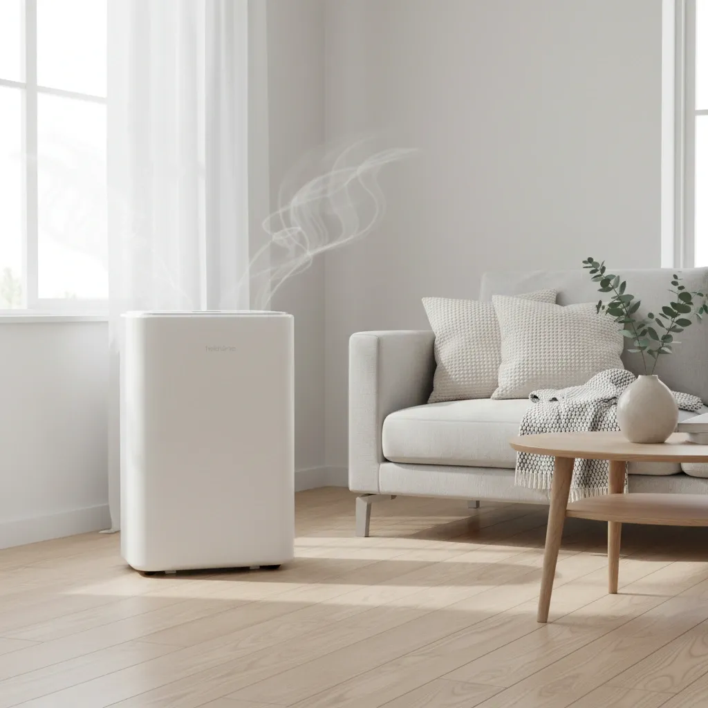 Moderne luchtontvochtiger voor gezond binnenklimaat