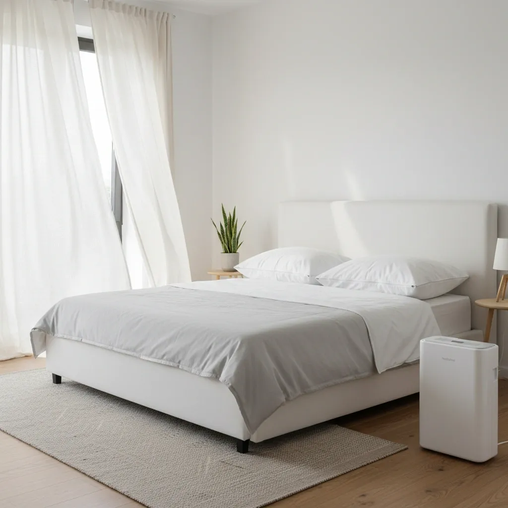 Huisstofmijt verminderen in slaapkamer met ontvochtiger en ventilatie