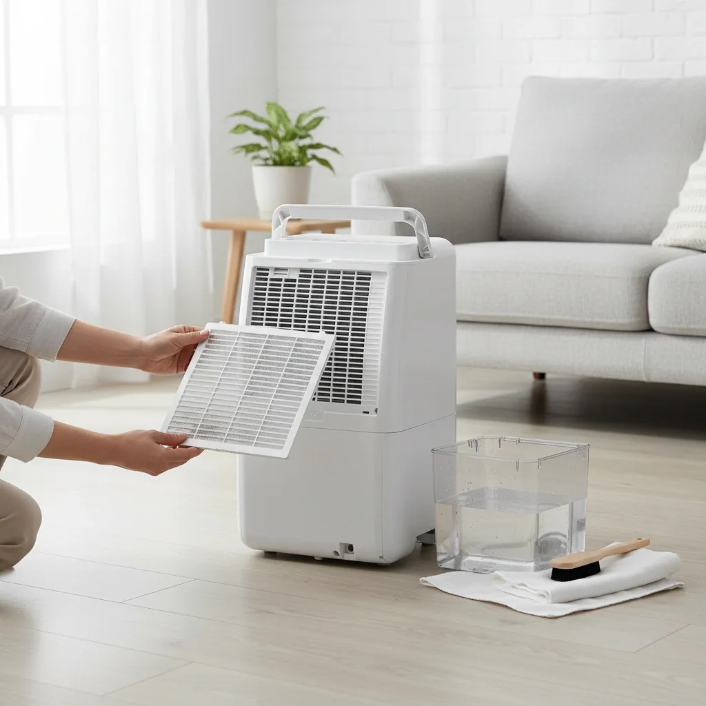 Onderhoud en filterreiniging van een luchtontvochtiger