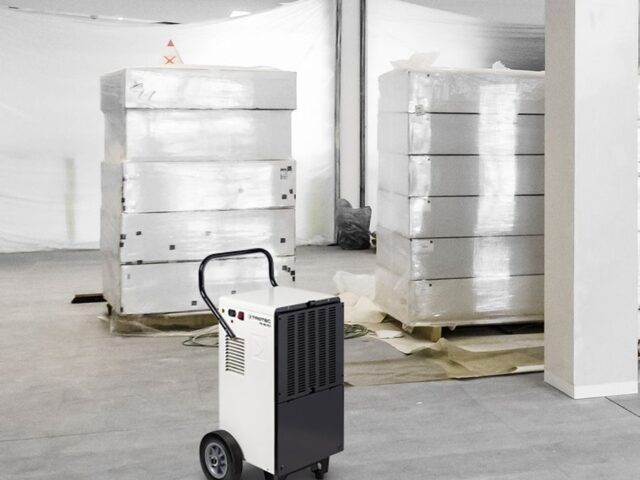 Trotec TTK 380 ECO bouwdroger in een loods